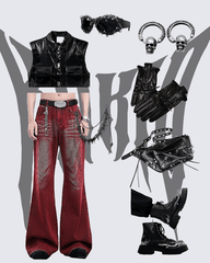 Punk Spike Layered Necklace – Gothic Arrow Pendant Chain