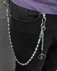 Handmade Turquoise Beaded Jean Chain