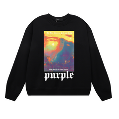 Purple Men's Long-Sleeve T-shirt Sweatshirt 1137