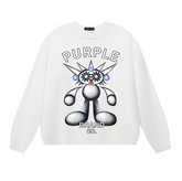 Purple Men's Long-Sleeve T-shirt Sweatshirt 1157