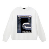 Purple Men's Long-Sleeve T-shirt Sweatshirt 1146