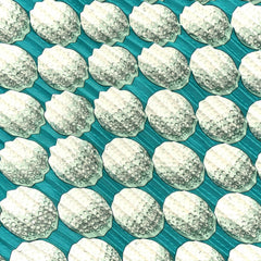 Silk Plisse Balles De Golf Scarf 90
