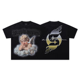 Supply Heaven Cherub Black Vintage Short Sleeve Tee
