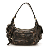 Distressed Nappa Pocket Bag Sand Coffee