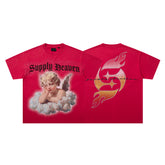 Supply Heaven Cherub Red Vintage Short Sleeve Tee