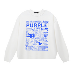 Purple 2024 Men's Long-Sleeve T-shirt Sweatshirt 1129