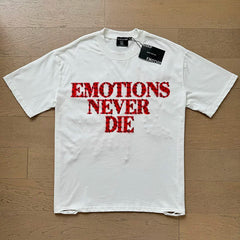 Mixed EMOTION White Red Letter Tee