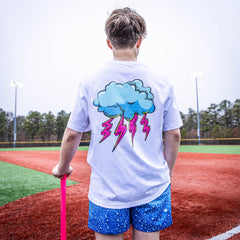 Rain Delay Youth Tee - Lightning Bolt