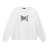 Purple Men's Long-Sleeve T-shirt Sweatshirt 1156