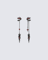 Shadow Flame Dragon Spike Drop Ear Cuff