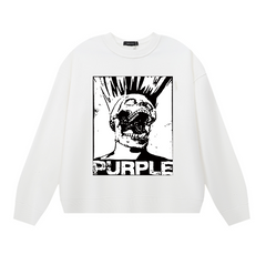 Purple Men's Long-Sleeve T-shirt Sweatshirt 1144