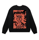 Purple Men's Long-Sleeve T-shirt Sweatshirt 1152