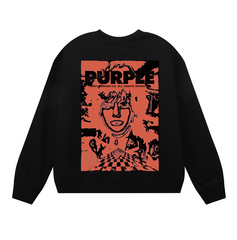 Purple Men's Long-Sleeve T-shirt Sweatshirt 1152