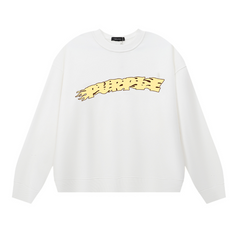 Purple Men's Long-Sleeve T-shirt Sweatshirt 1130