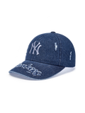 Vintage Destroyed Denim Unstructured Ballcap