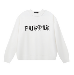Purple Men's Long-Sleeve T-shirt Sweatshirt 1147