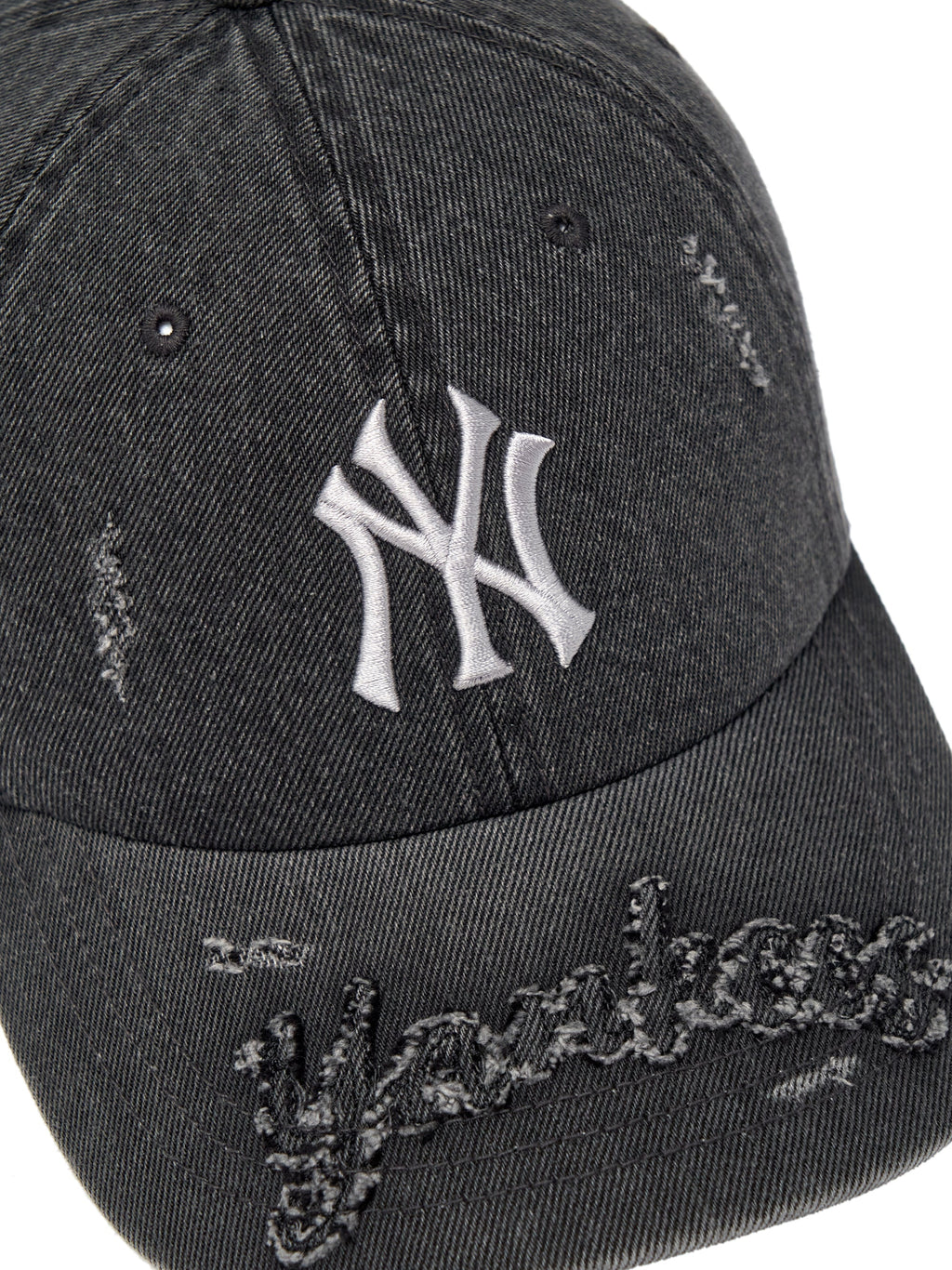 Vintage Destroyed Denim Unstructured Ballcap