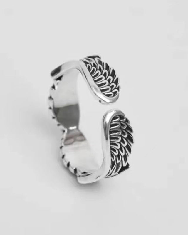 Angel Wings Feather Open Ring
