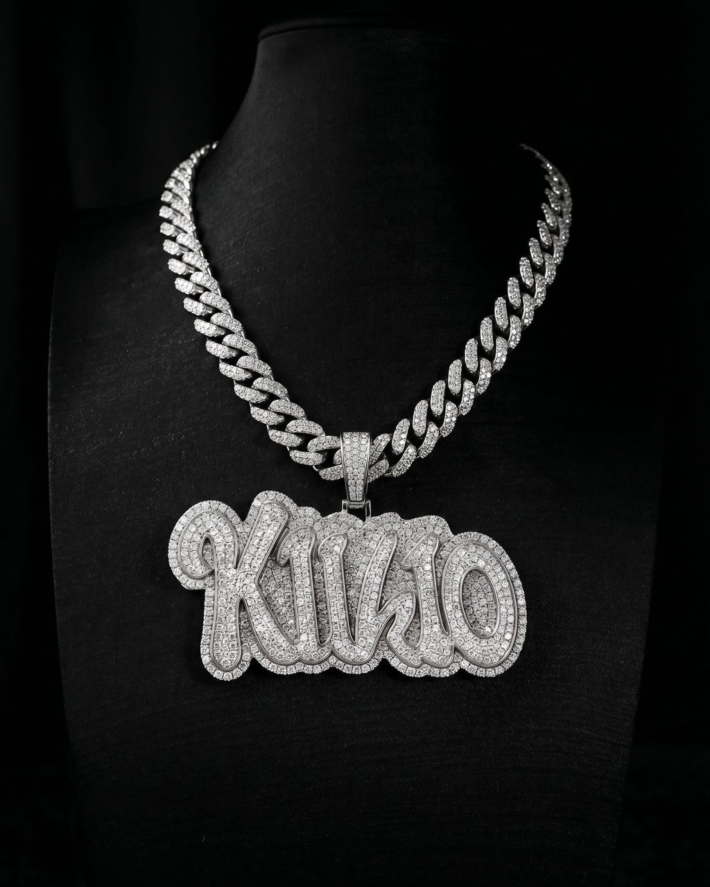 KIIKIO-Full Zirconia Alloy Cuban Link Necklace
