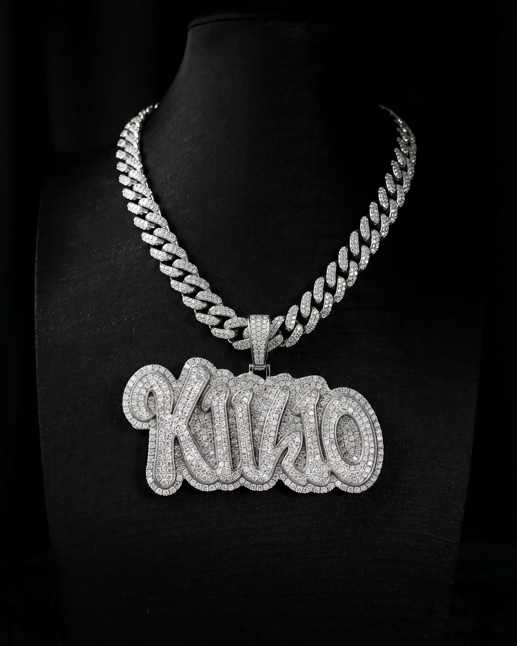 KIIKIO-Full Zirconia Alloy Cuban Link Necklace