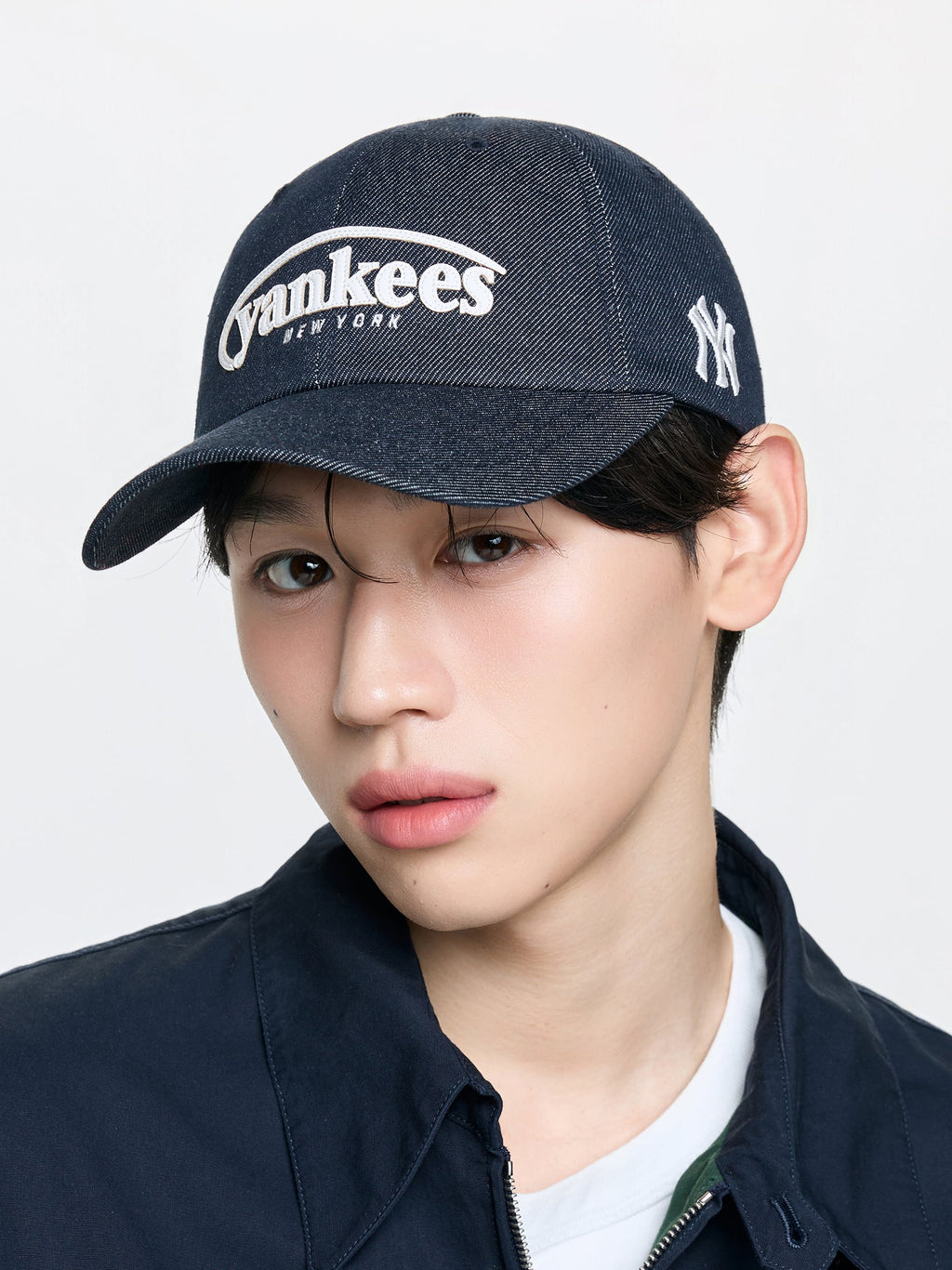 Vintage Denim Curve Logo Unstructured Ballcap