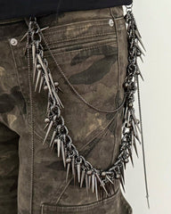 Punk Hip-Hop Spike Metal Chain