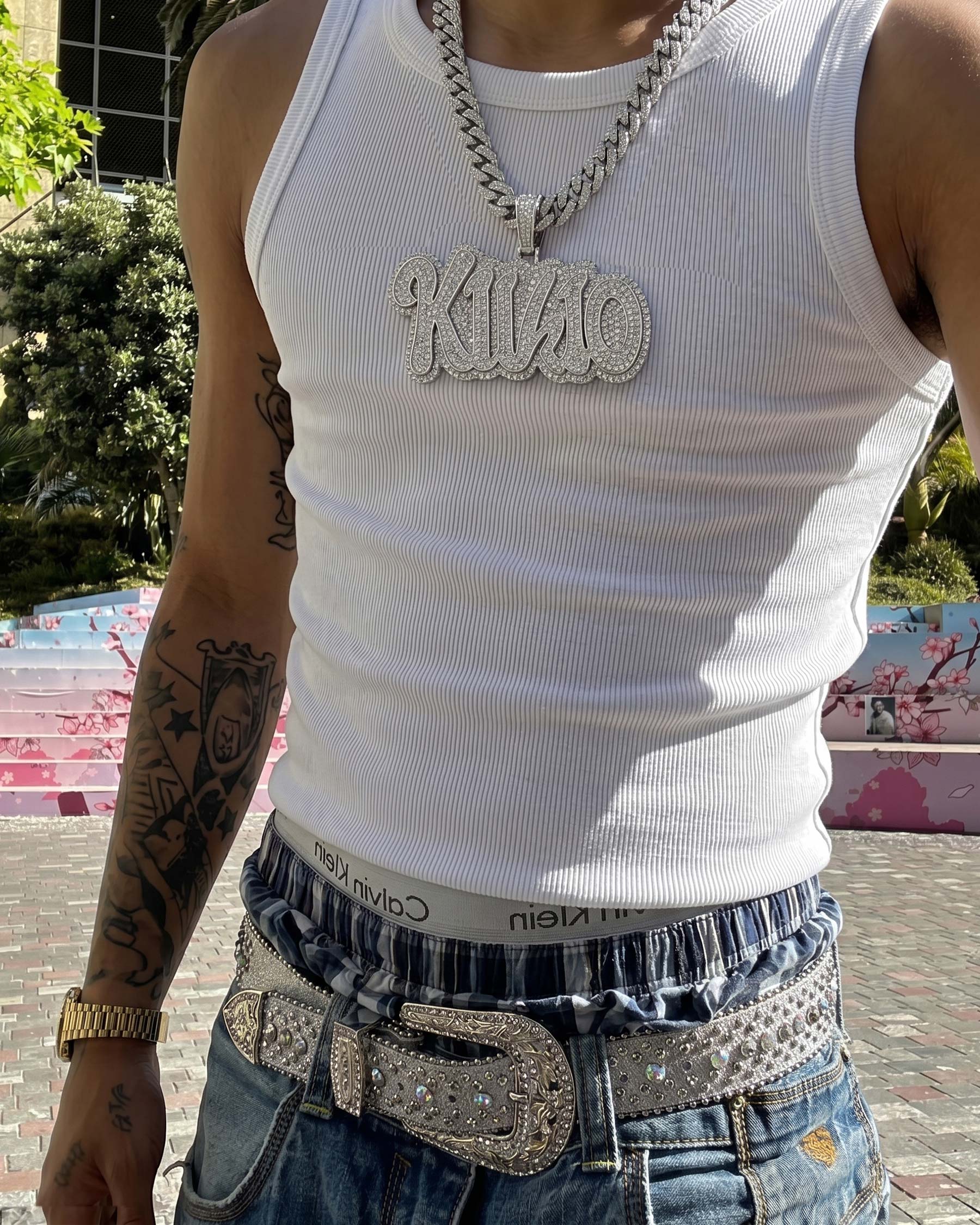 KIIKIO-Full Zirconia Alloy Cuban Link Necklace