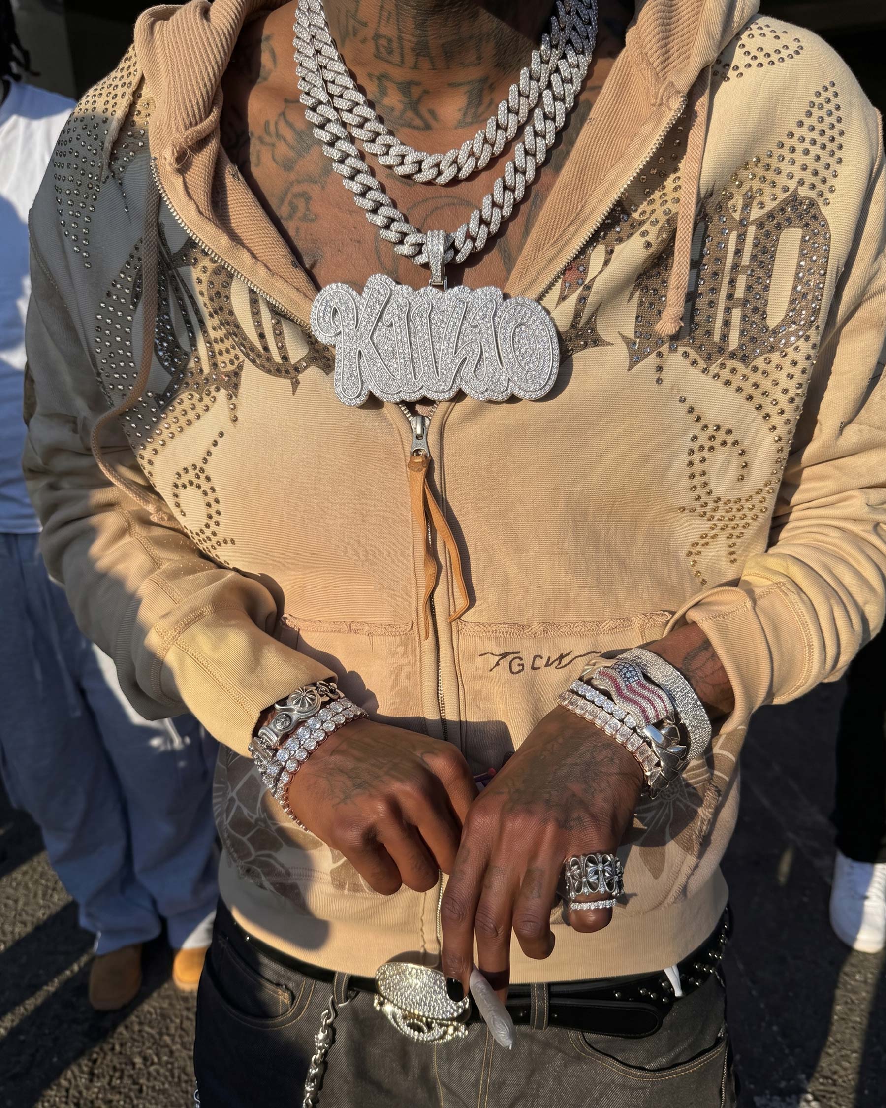 KIIKIO-Full Zirconia Alloy Cuban Link Necklace
