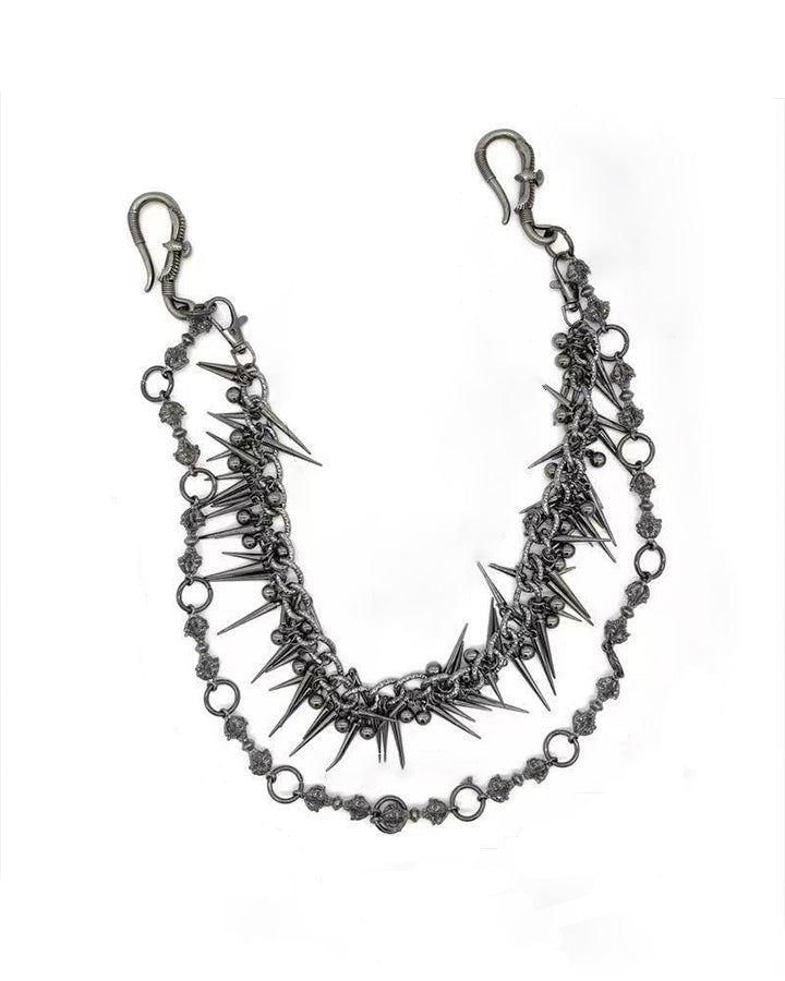 Punk Hip-Hop Spike Metal Chain