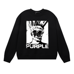 Purple Men's Long-Sleeve T-shirt Sweatshirt 1144
