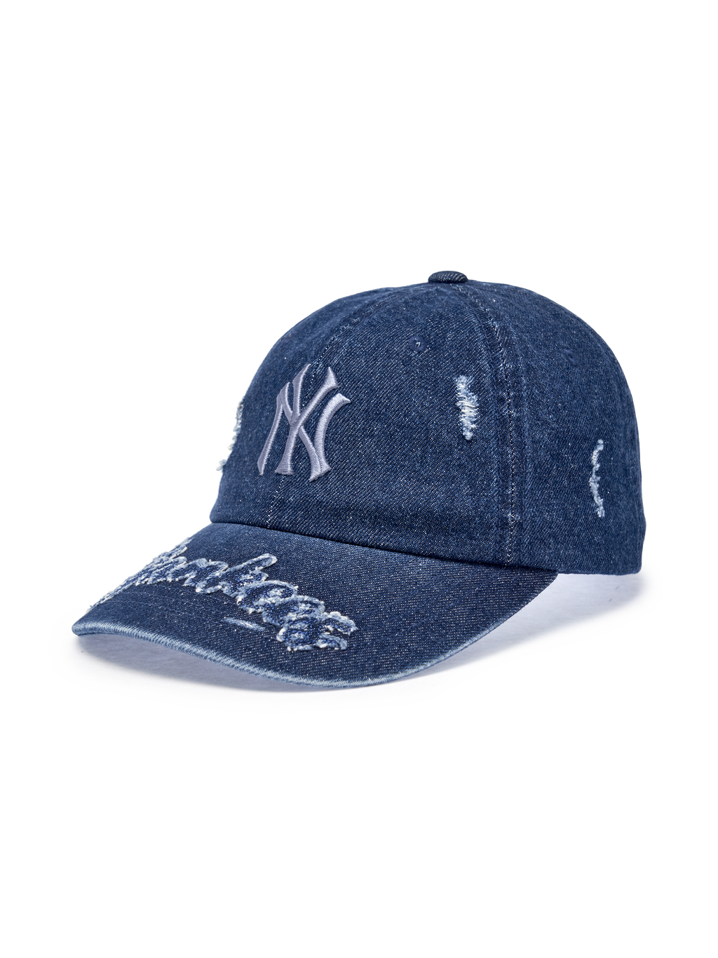 Vintage Destroyed Denim Unstructured Ballcap