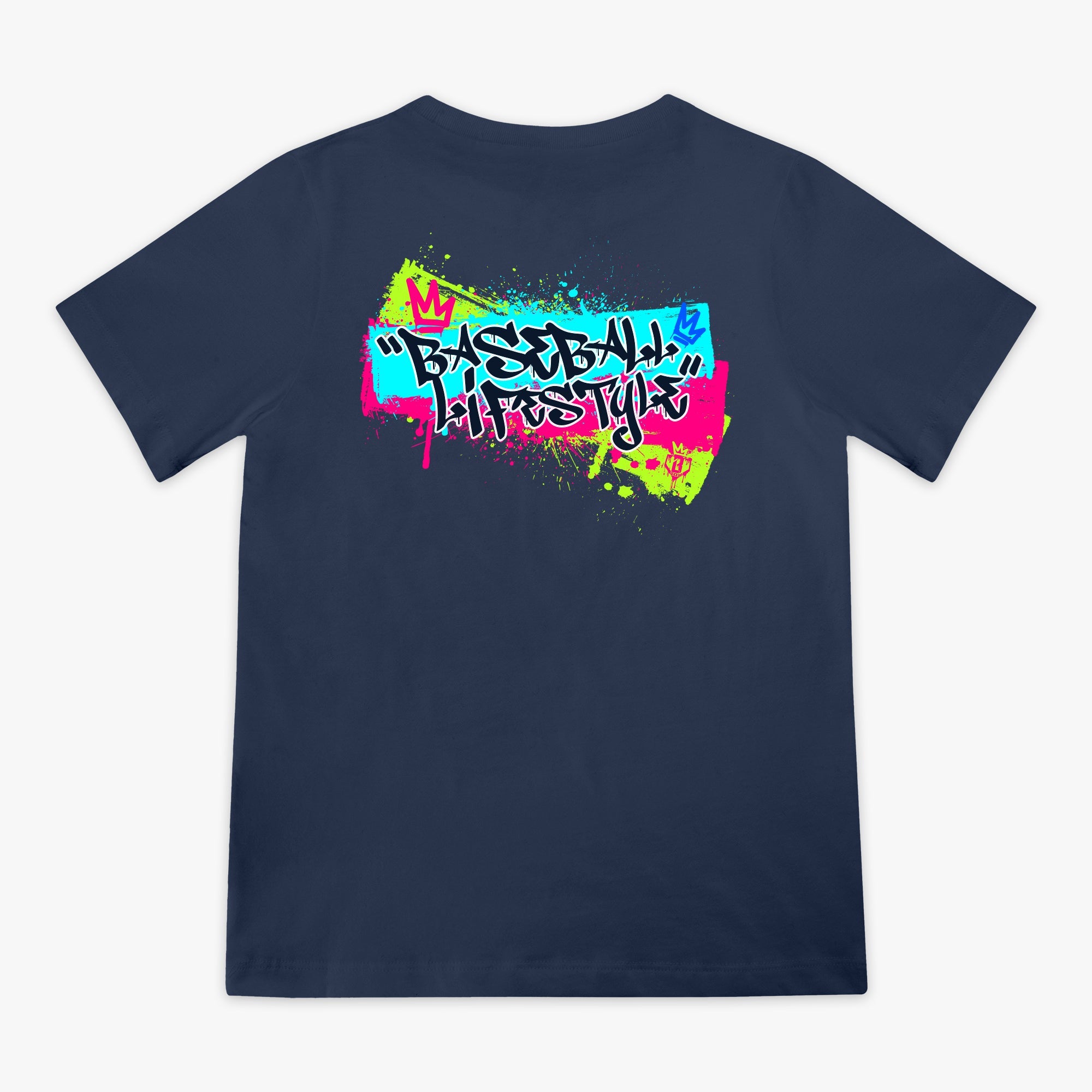 Graffiti Crown Youth Tee - Navy