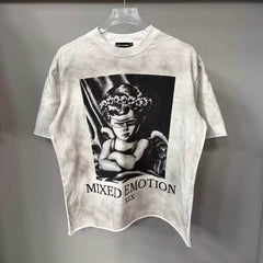 Mixed EMOTION Tie‑Dye Angel Portrait Tee
