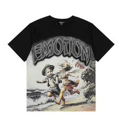 Mixed EMOTION Weird Character Graphic Tee