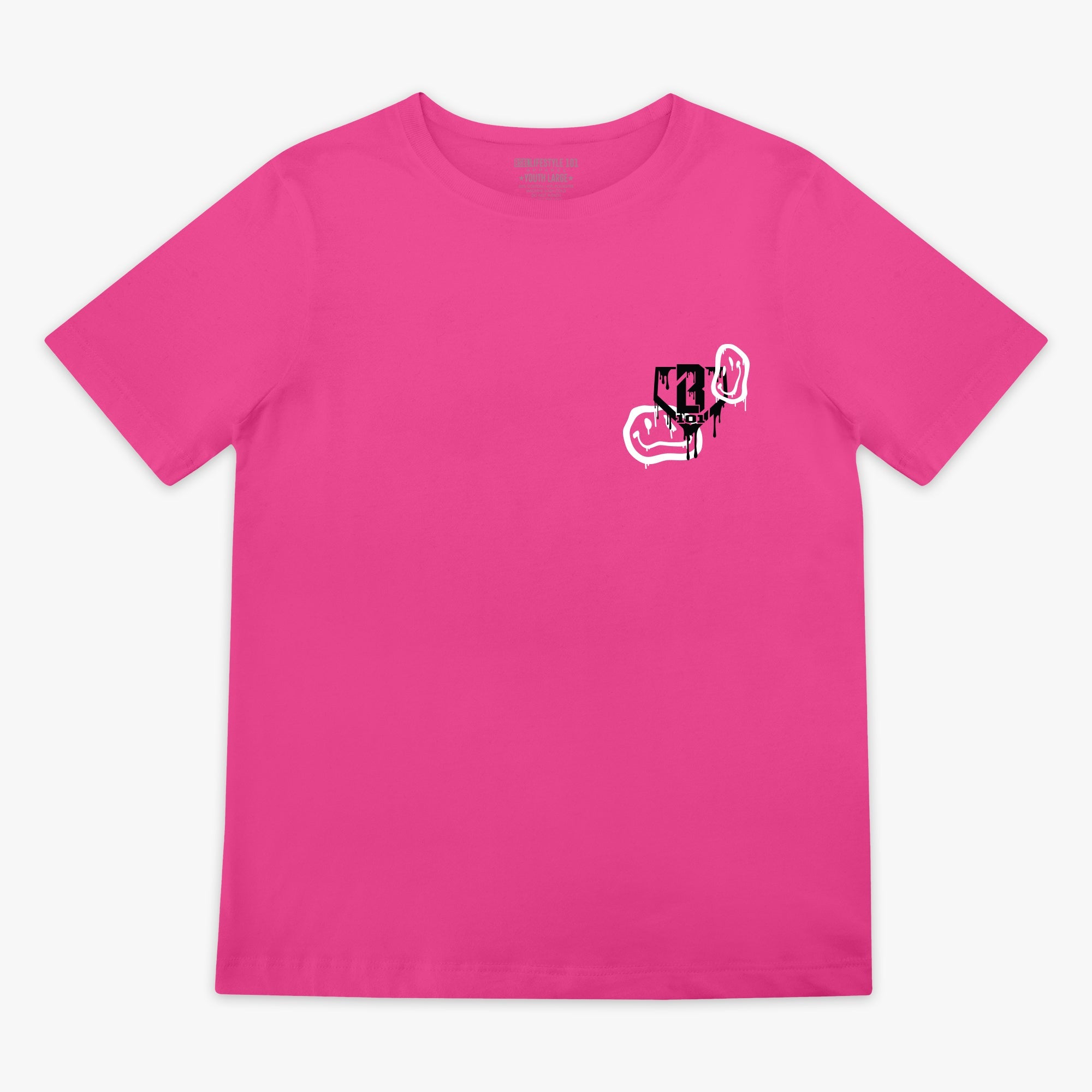 Smiley Slugger Youth Tee - Pink