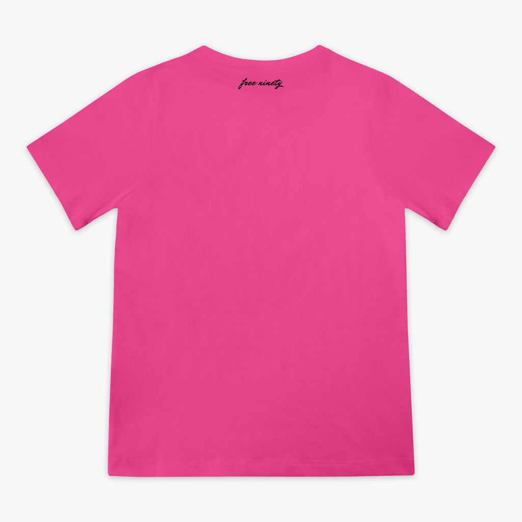 Upside Down Baseball Youth Tee - Pink