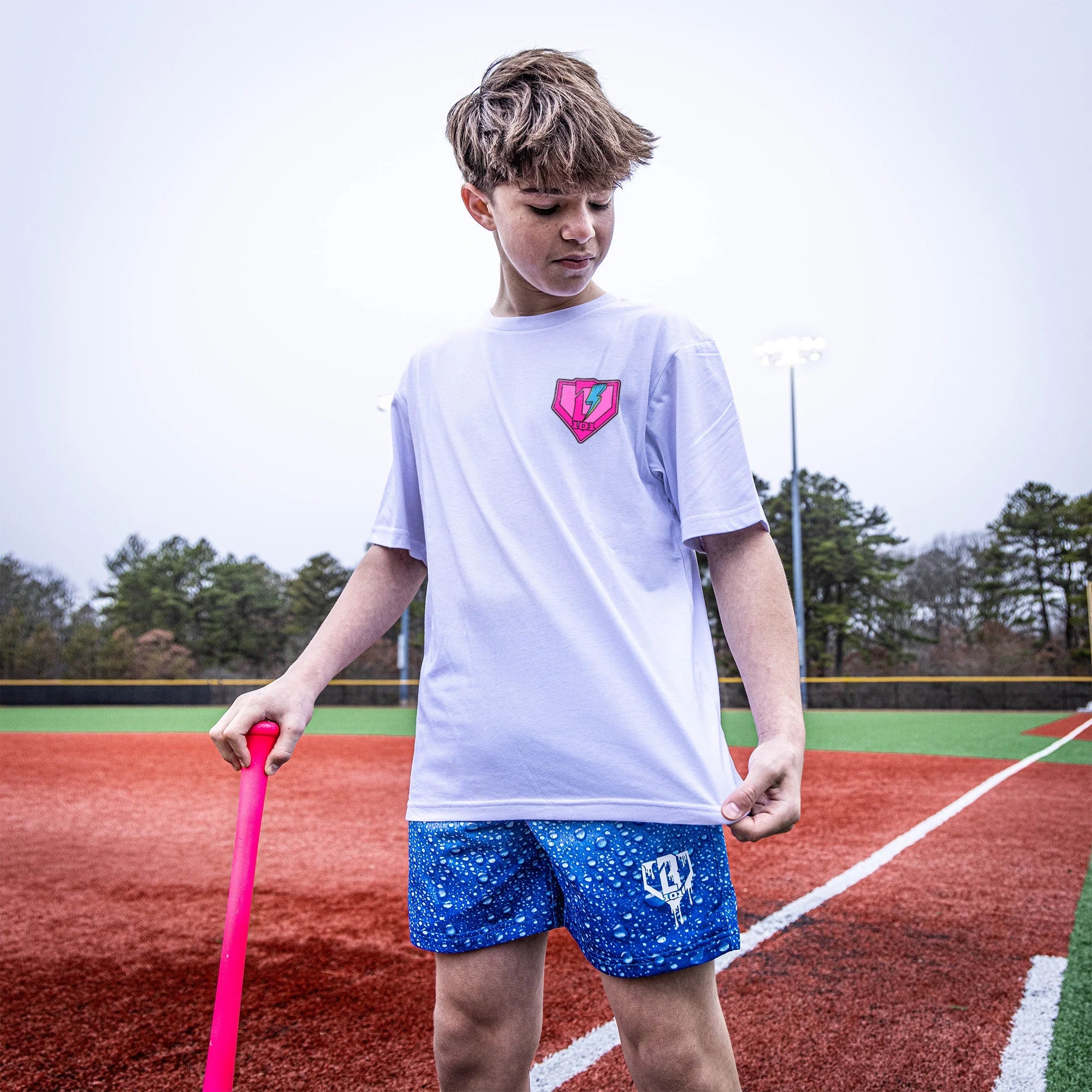 Rain Delay Youth Tee - Lightning Bolt
