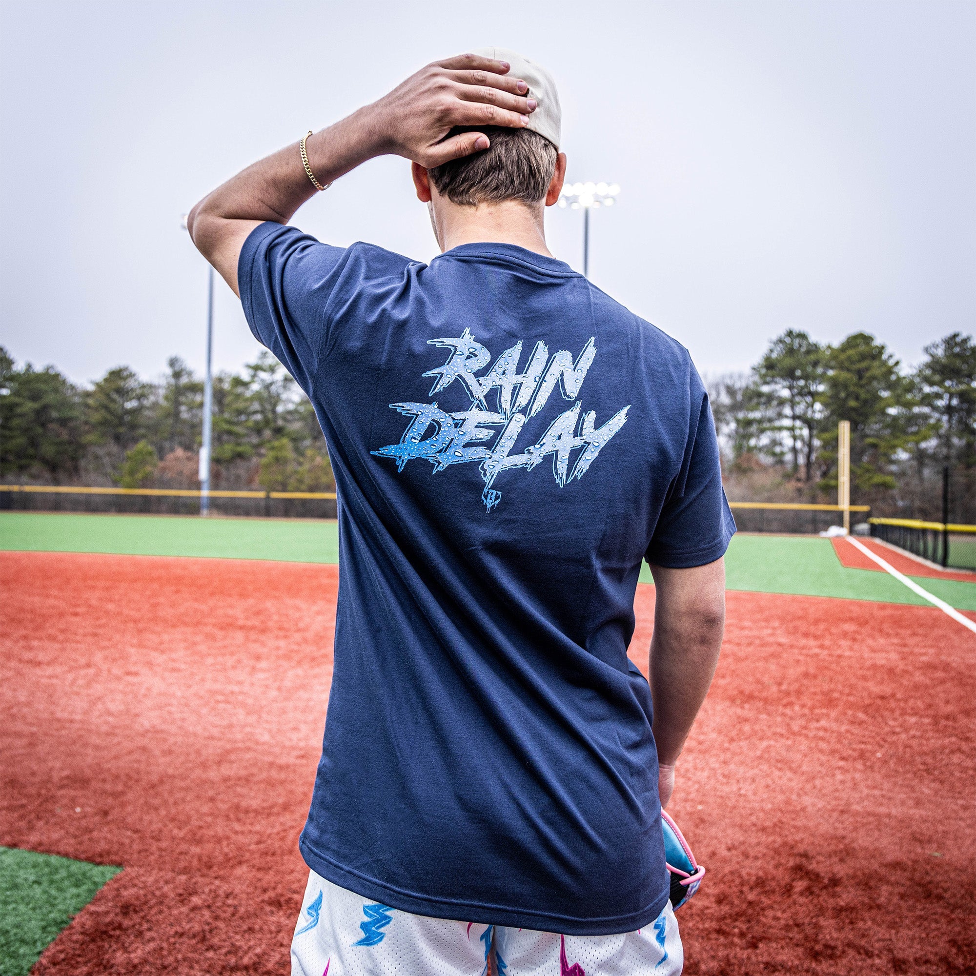 Rain Delay Youth Tee - Navy