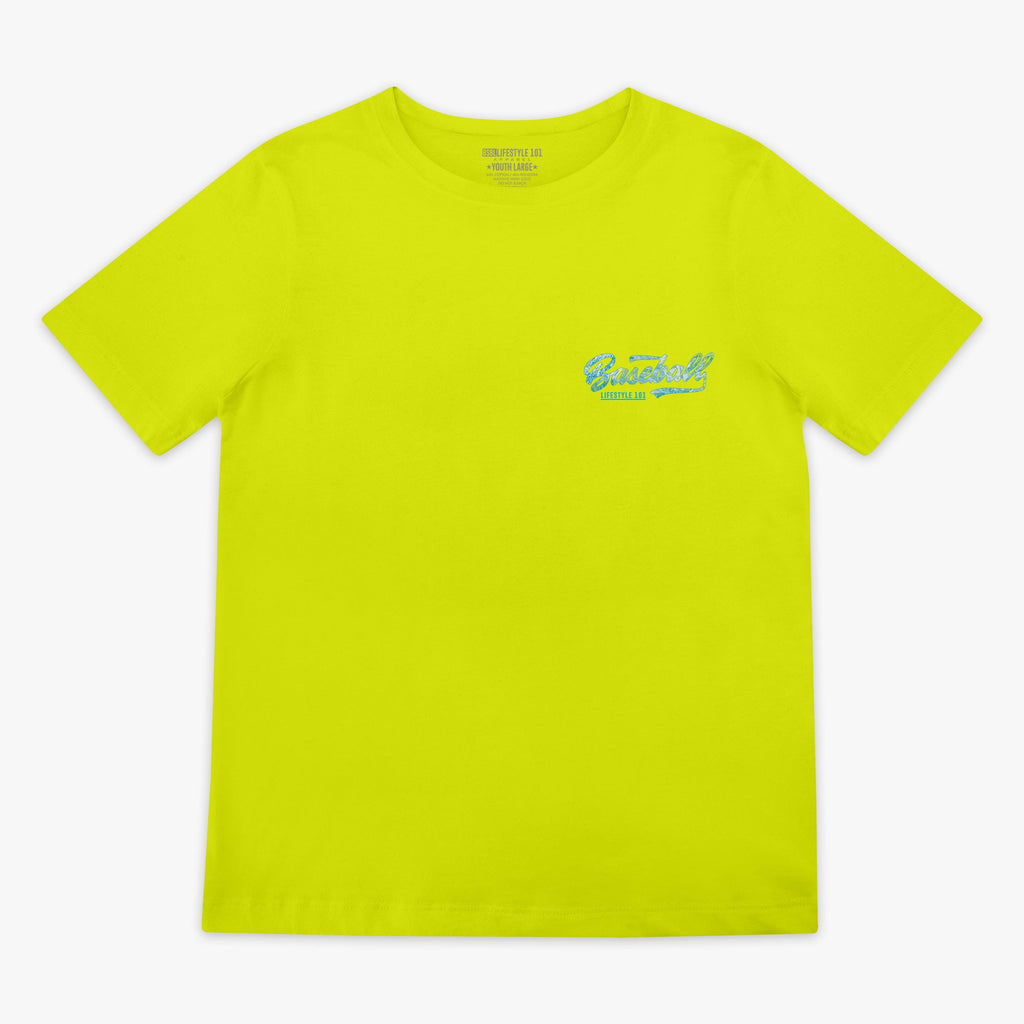 Realtree Established Youth Tee - Bright Yellow/Aspect-Teal