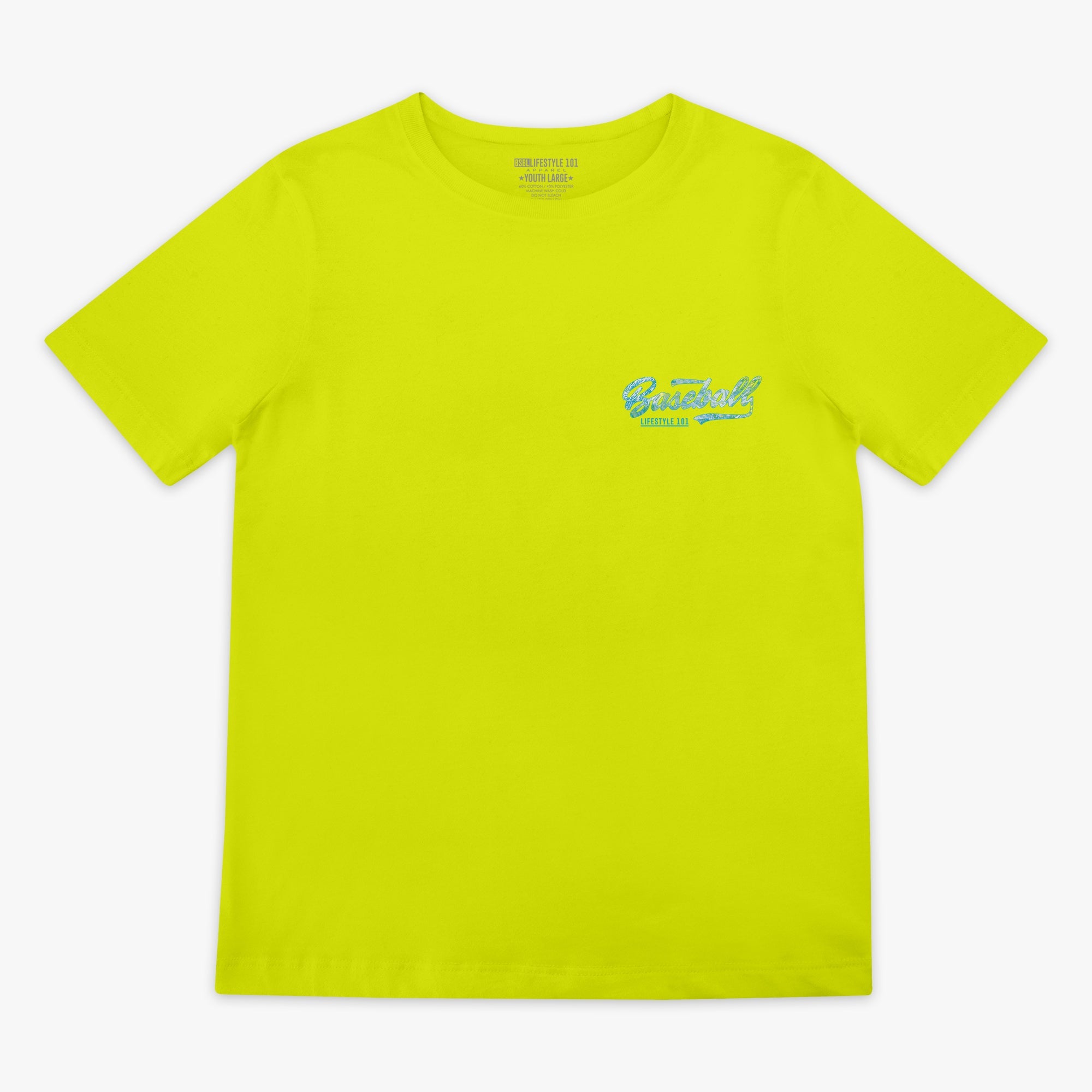 Realtree Established Youth Tee - Bright Yellow/Aspect-Teal