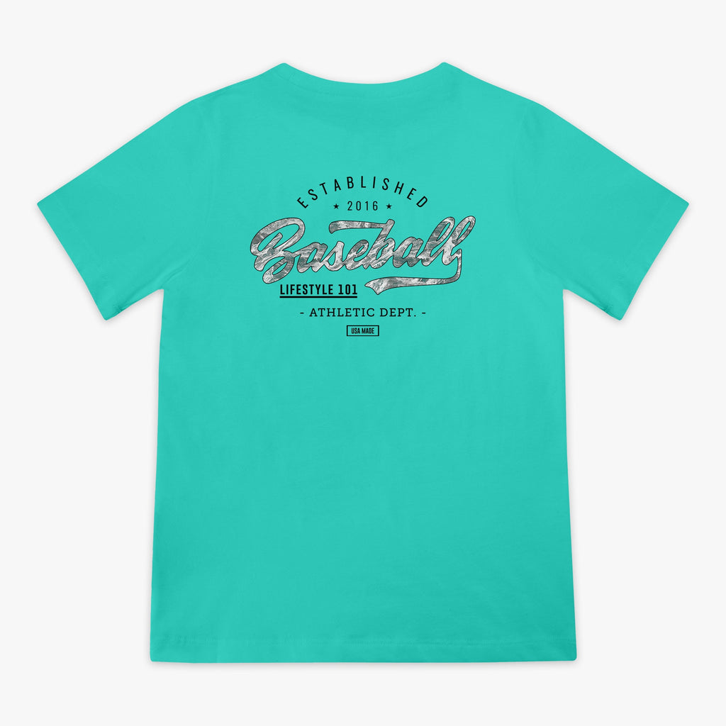 Realtree Established Youth Tee - Teal/Aspect-Arctic