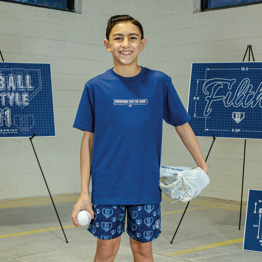 Engineered For The Game Youth Tee - Blue