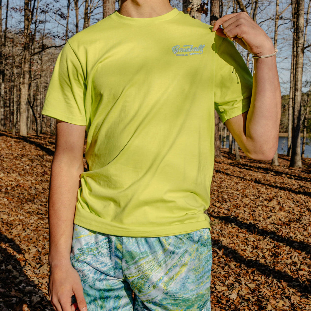 Realtree Established Youth Tee - Bright Yellow/Aspect-Teal