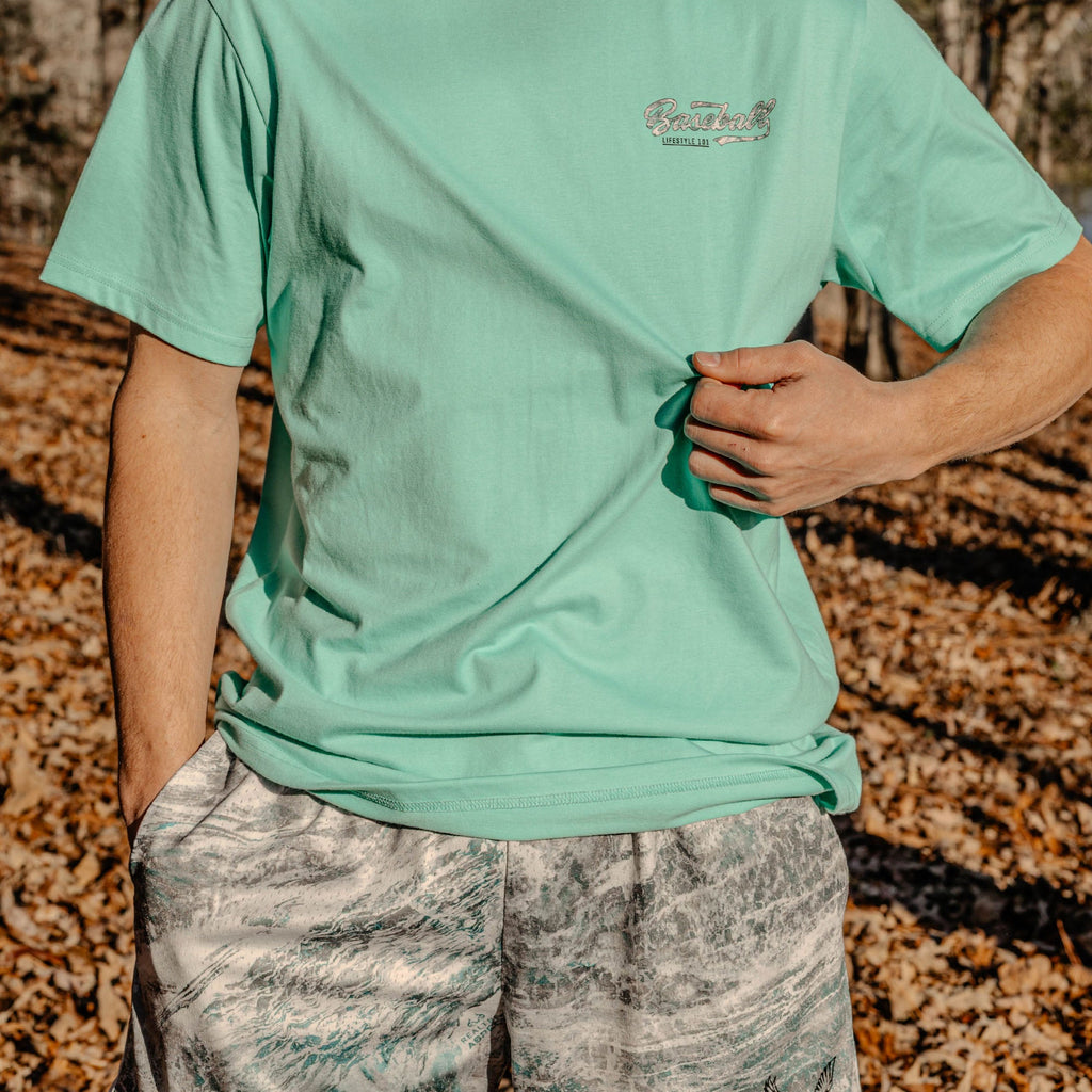 Realtree Established Youth Tee - Teal/Aspect-Arctic