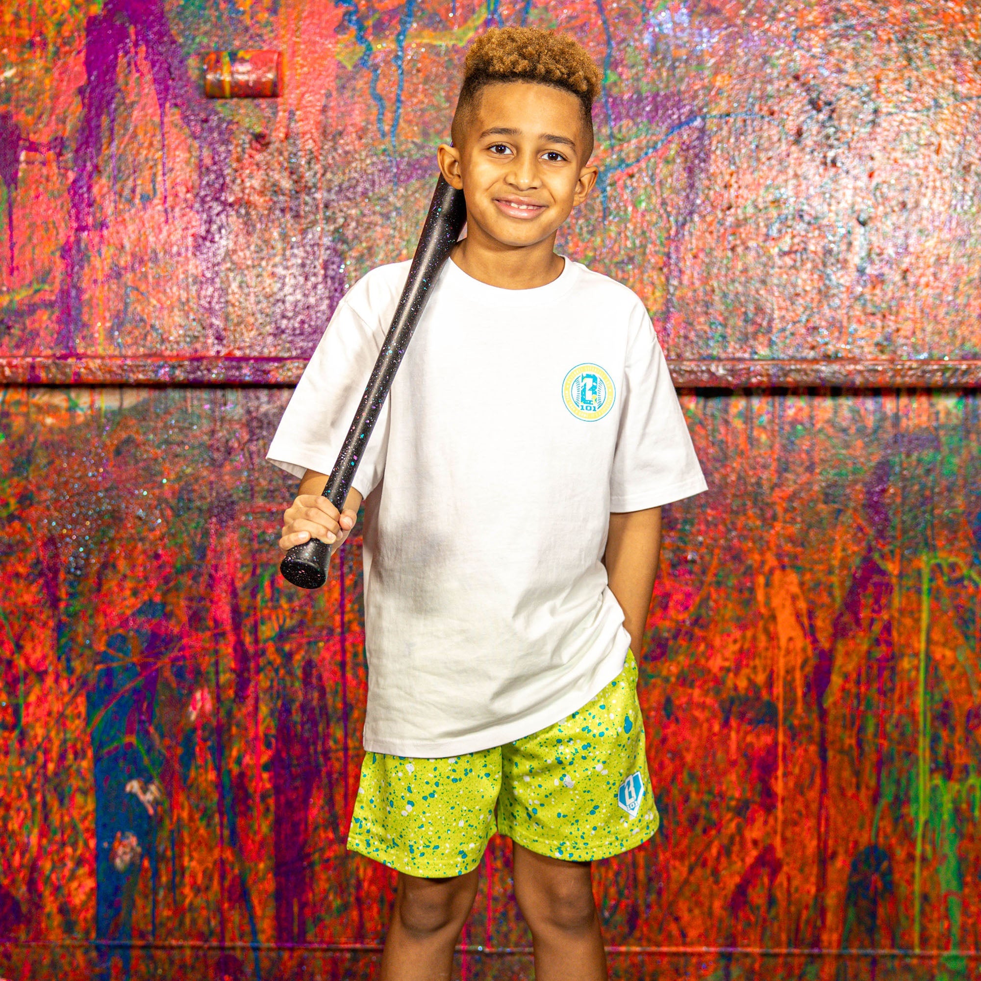 Splatter Established Youth Tee - White