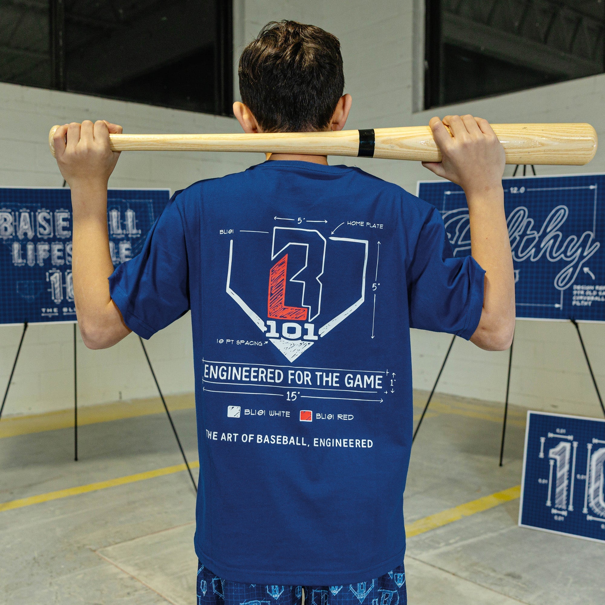 Engineered For The Game Youth Tee - Blue