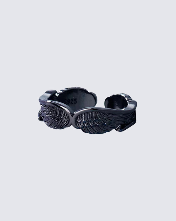 Angel Wings Feather Open Ring