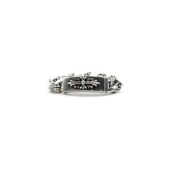 Chrome Hearts Silver Cross Link Cuban Bracelet